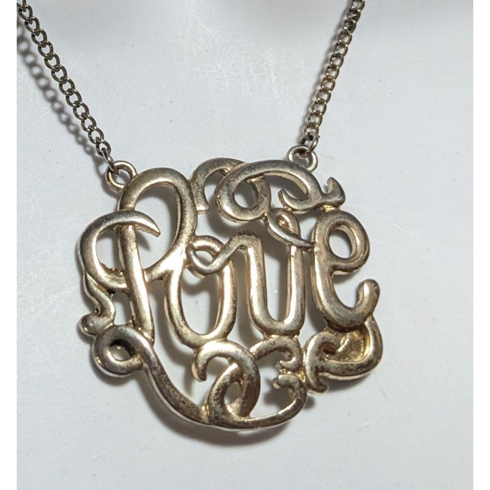 NY Collection Cursive Love Pendant Necklace